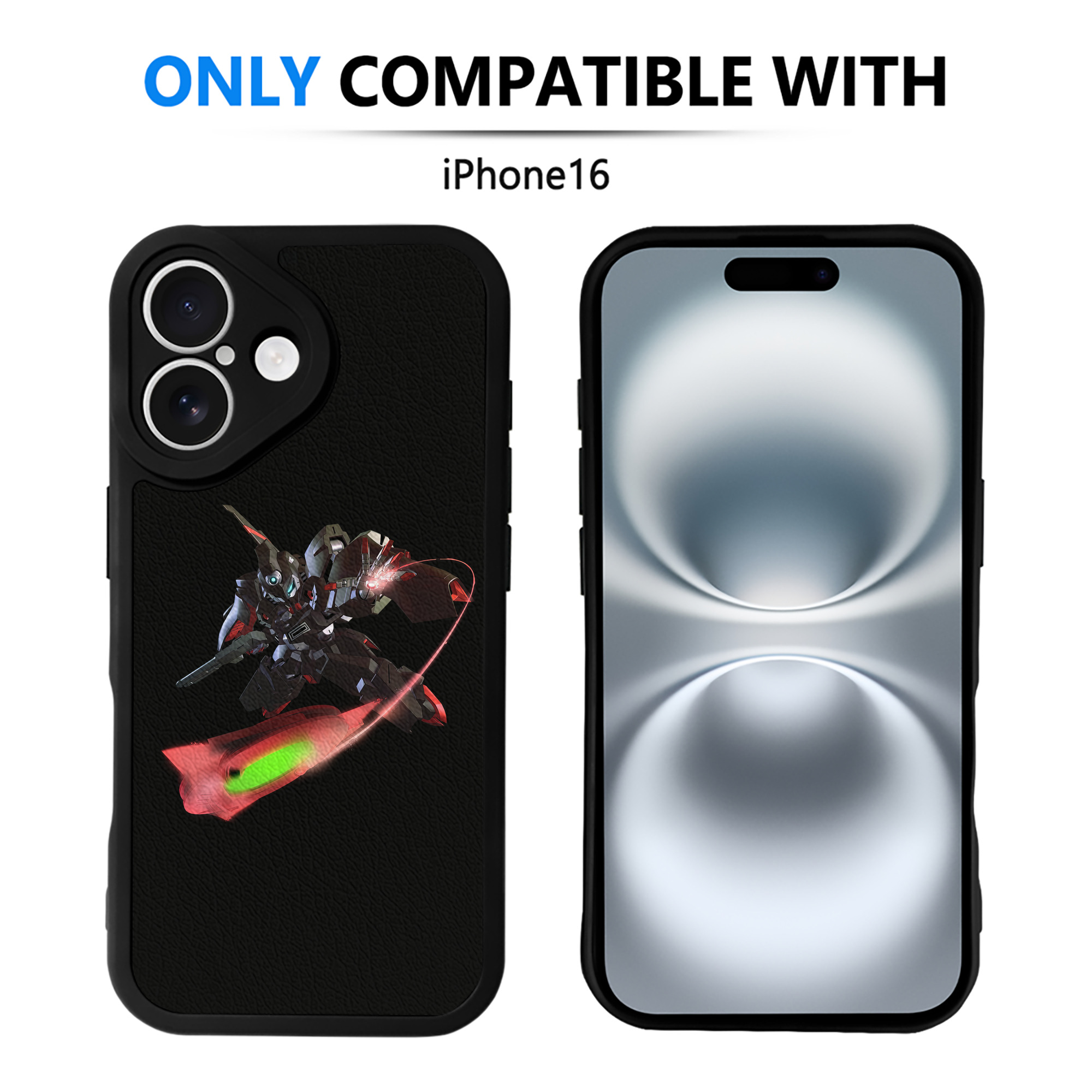 （画像用） 機動戦士ガンダム Mobile Suit Gundam 【iPhone 16シリーズ対応】シリコンスマホケース（レザー調） 材質：シリコン